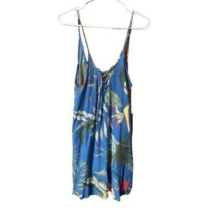 NWT Lagaci size M lace up from swing sundress beach coverup tropical.